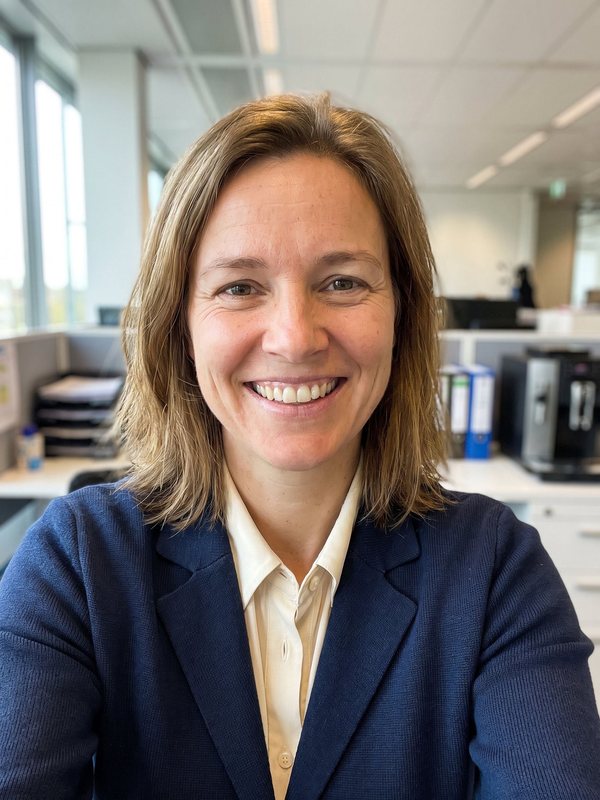 Gewone kantoorfoto van Sanne
